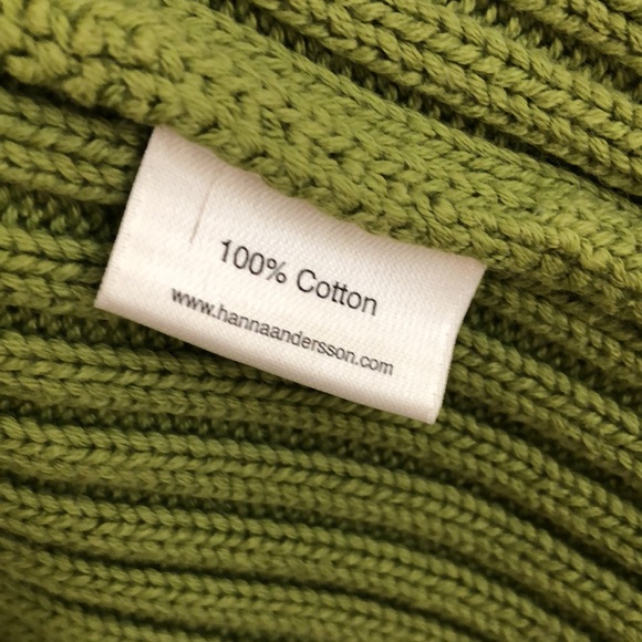 Hanna Andersson bright green zip front pull over sweater - Picture 3 of 5